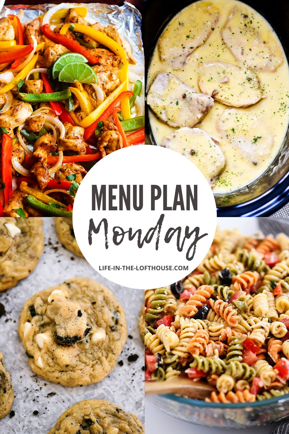 Menu Plan Monday is a list of six dinners and one dessert. Life-in-the-Lofthouse.com