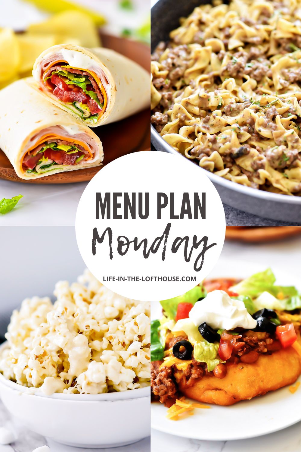 Menu Plan Monday is a list of dinner ideas and one dessert.