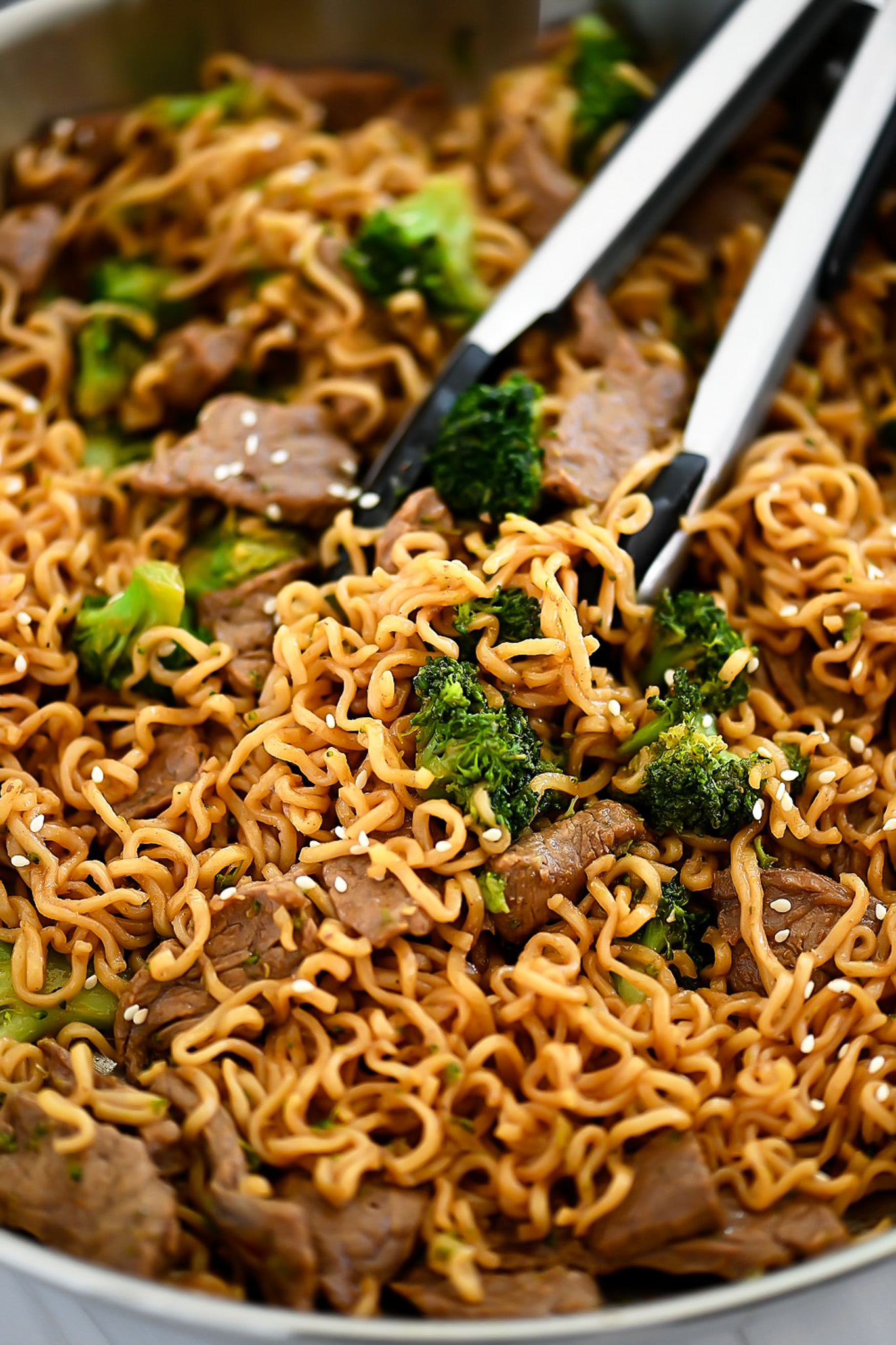 Ramen Noodles with Beef and Broccoli