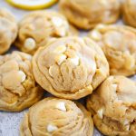 Pudding Cookies with lemon and white chocolate chips.