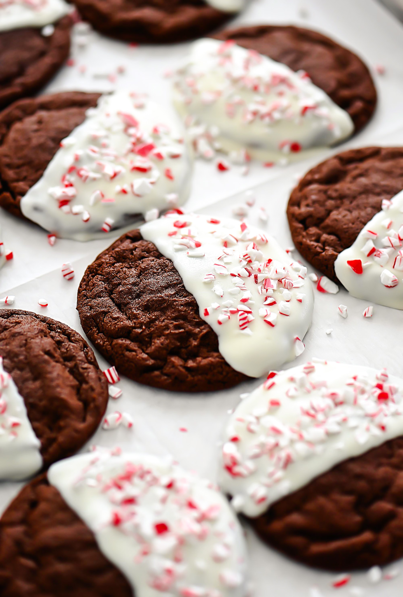 Peppermint Double Chocolate Cookies