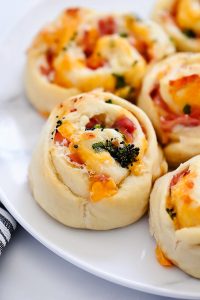 Spiral Stuffed Ham and Cheese Rolls