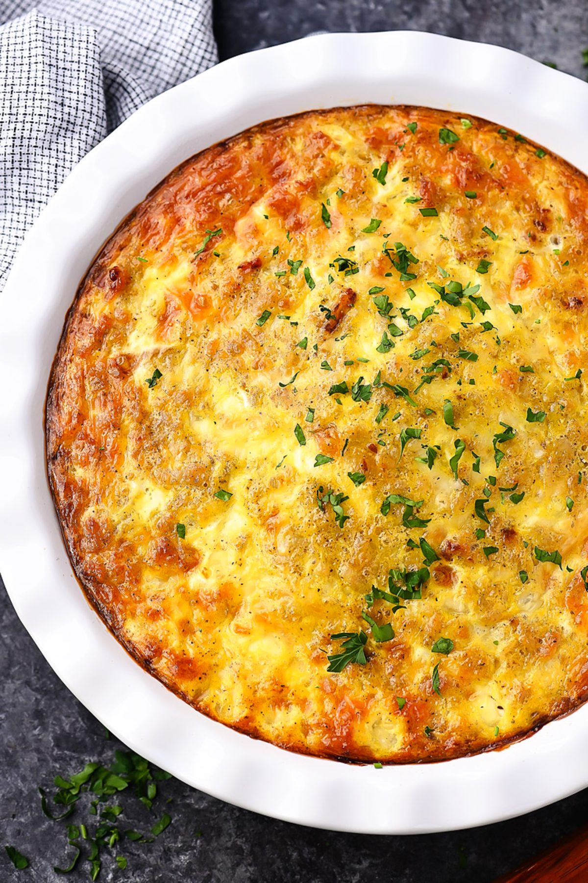 Sausage and Tater Tot Quiche