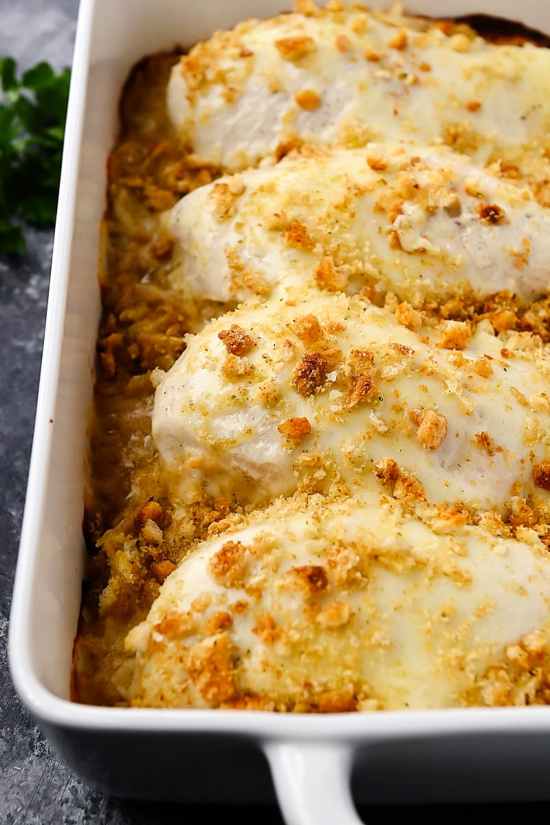 Creamy Baked Caesar Chicken