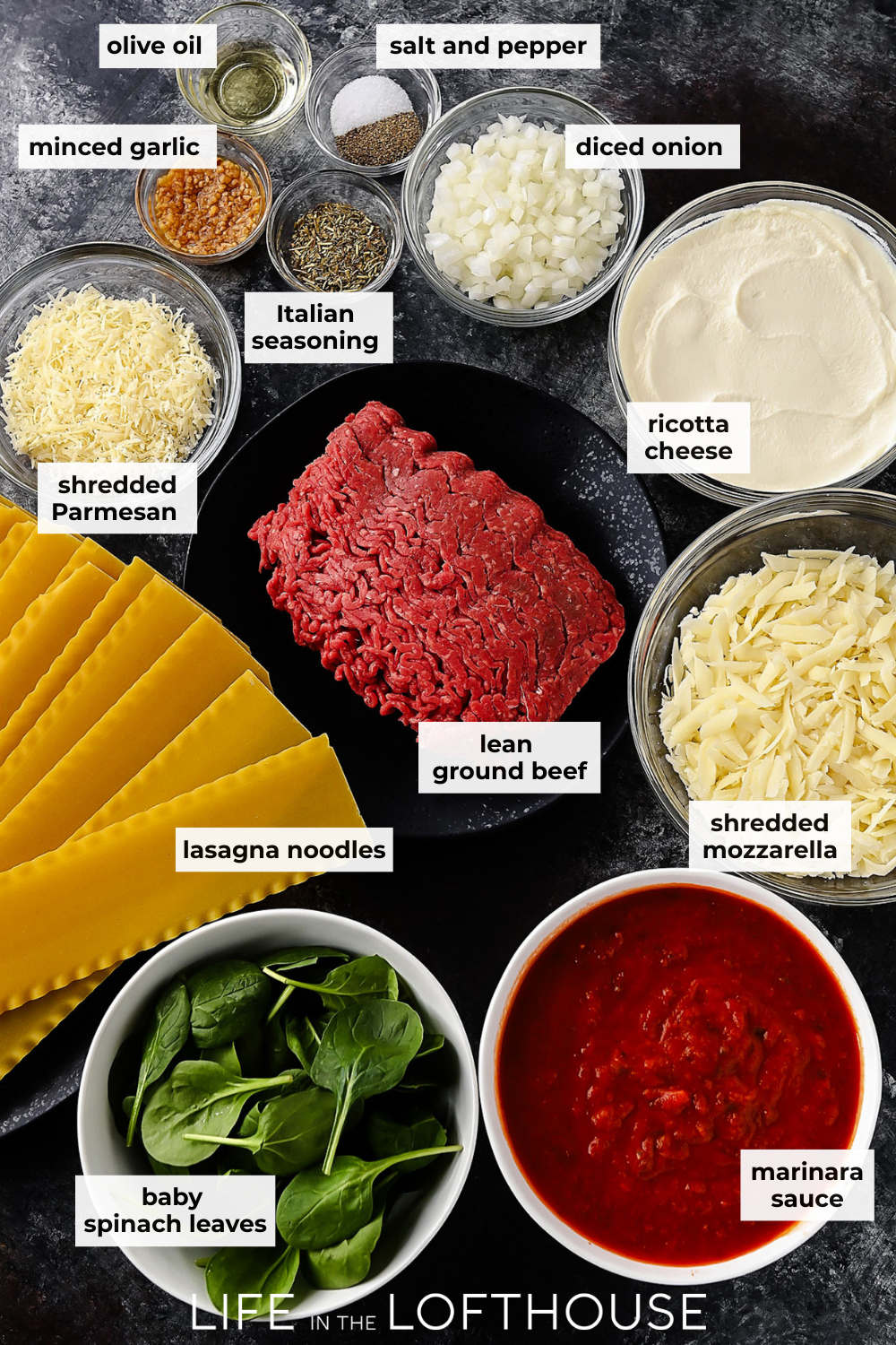 Sheet Pan Lasagna Ingredients