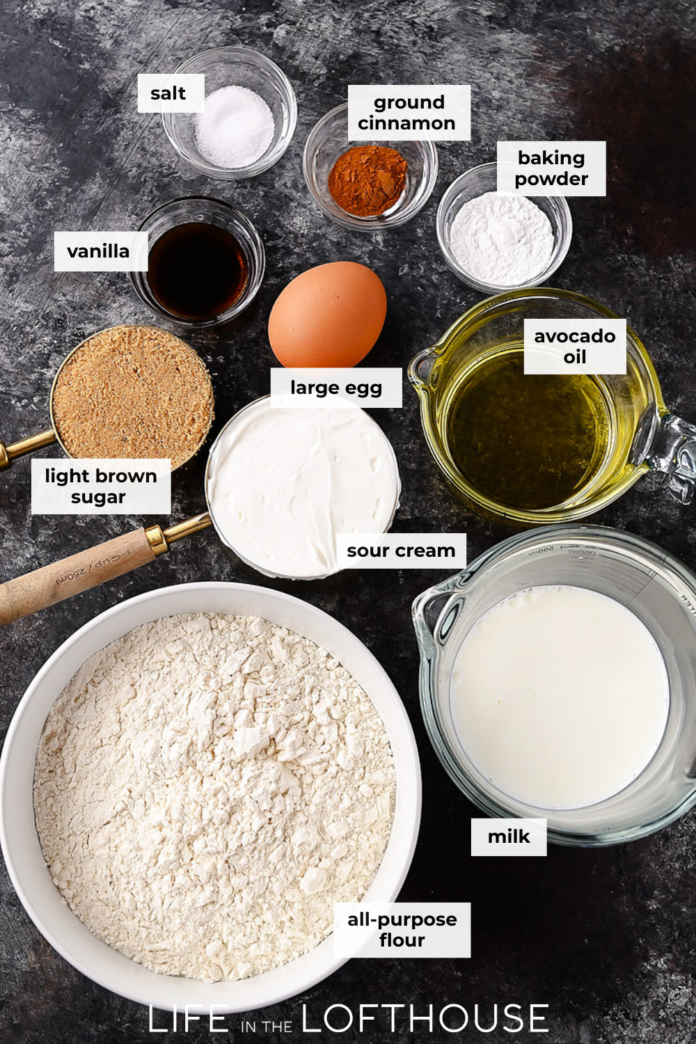 Mini Baked Cinnamon Sugar Donuts Ingredients