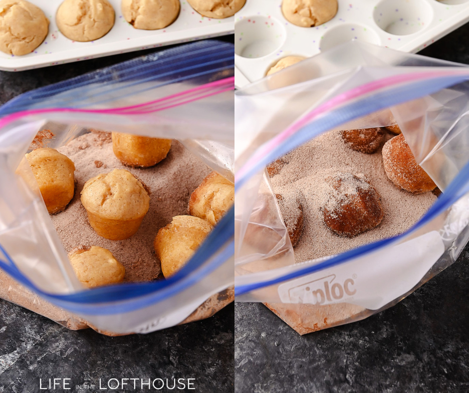 Mini Baked Cinnamon Sugar Donuts Step5