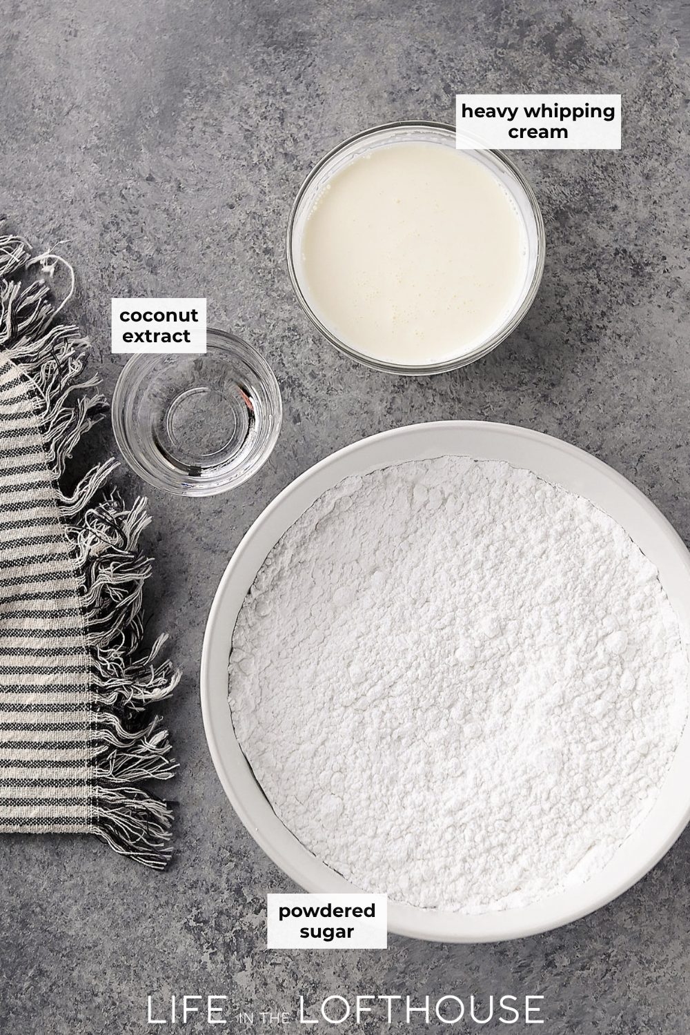 Coconut Frosting Ingredients