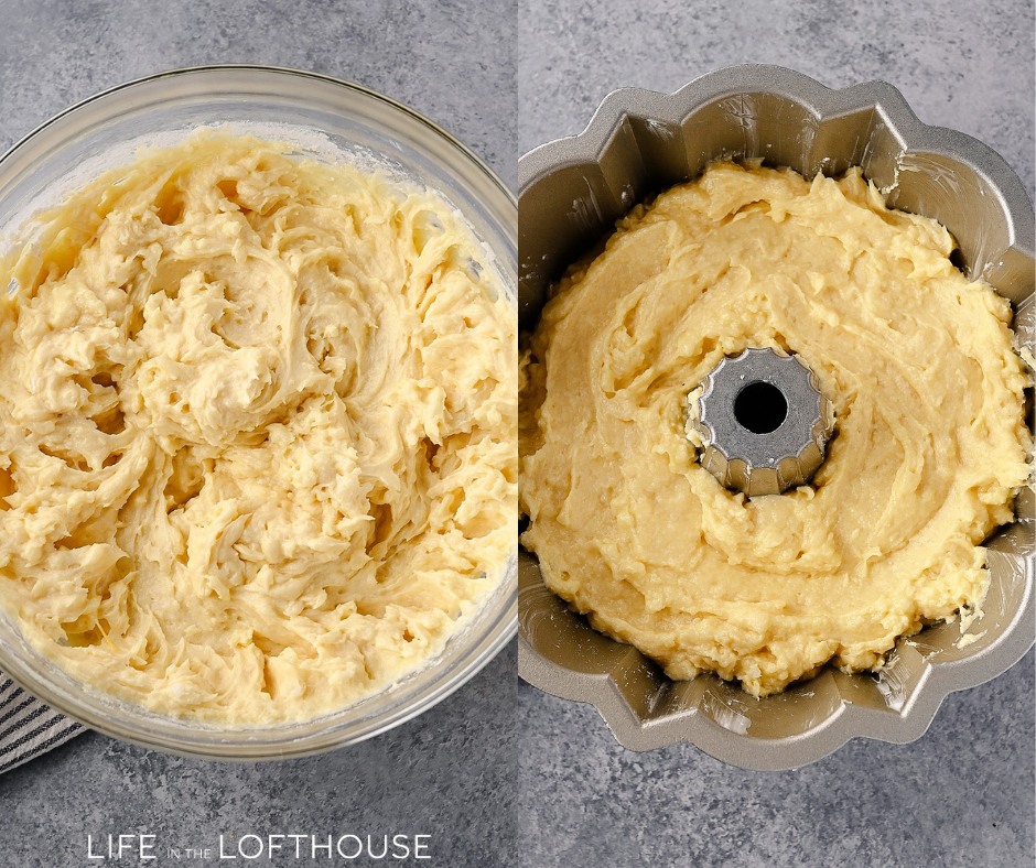 Coconut Bundt Cake Steps