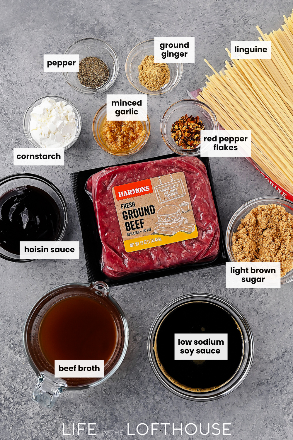 Mongolian Beef and Noodles Ingredients