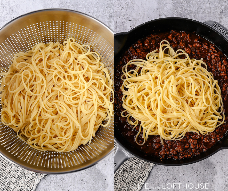 Mongolian Beef and Noodles Steps