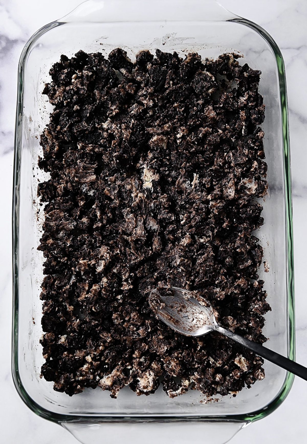 Pistachio Oreo Ice Cream Dessert Steps