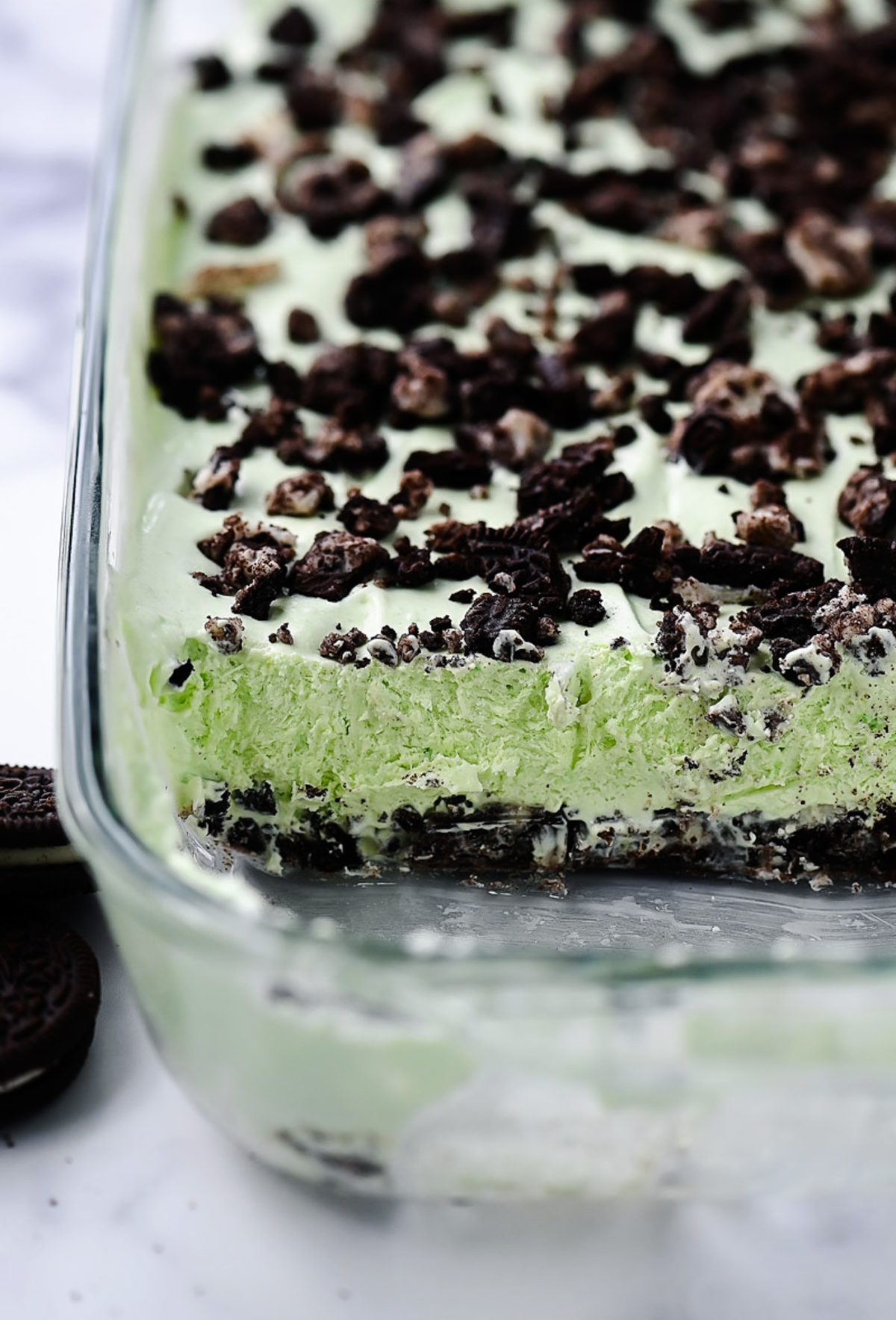 Pistachio Oreo Ice Cream Dessert