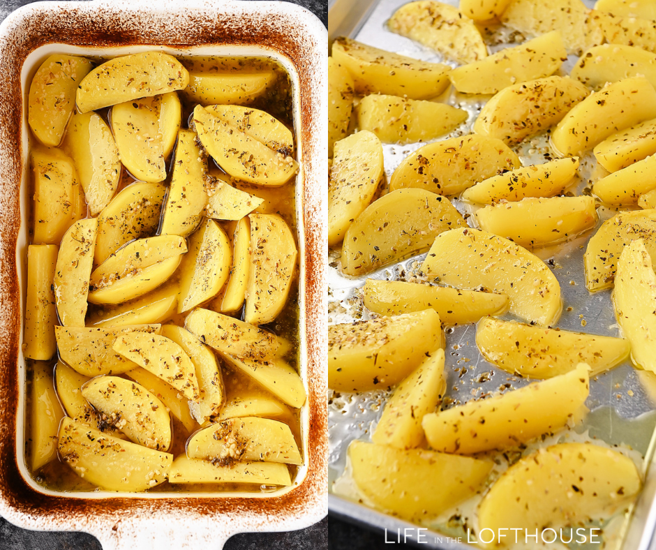 Greek Lemon Potatoes Steps
