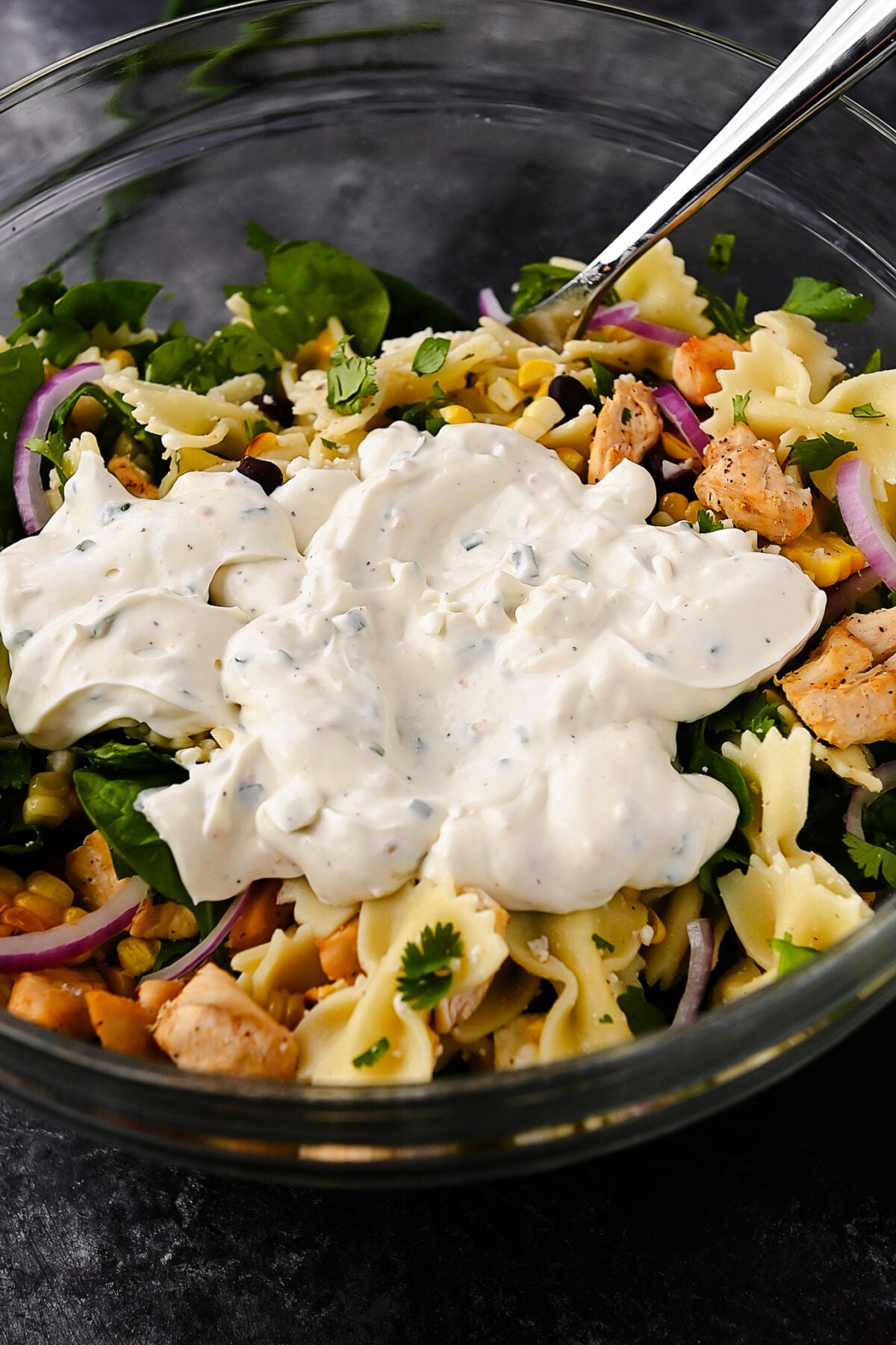 Mexican Street Corn Chicken Pasta Salad Dressing