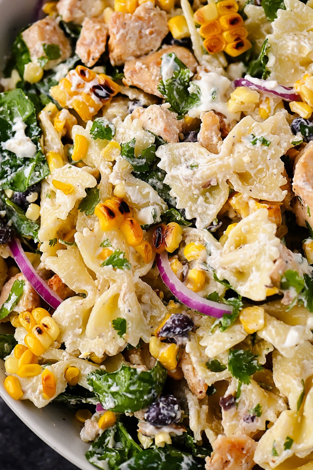 Mexican Street Corn Chicken Pasta Salad