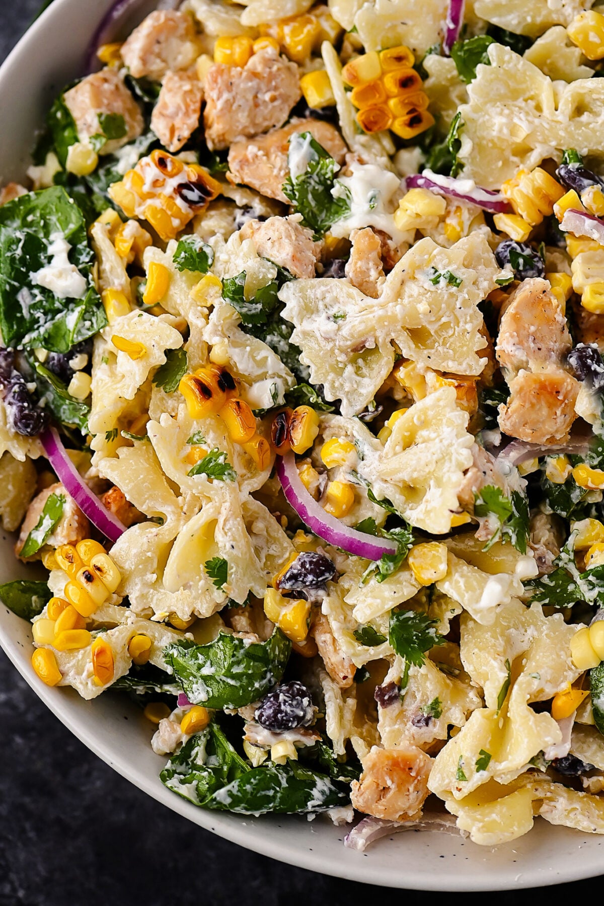 Mexican Street Corn Chicken Pasta Salad
