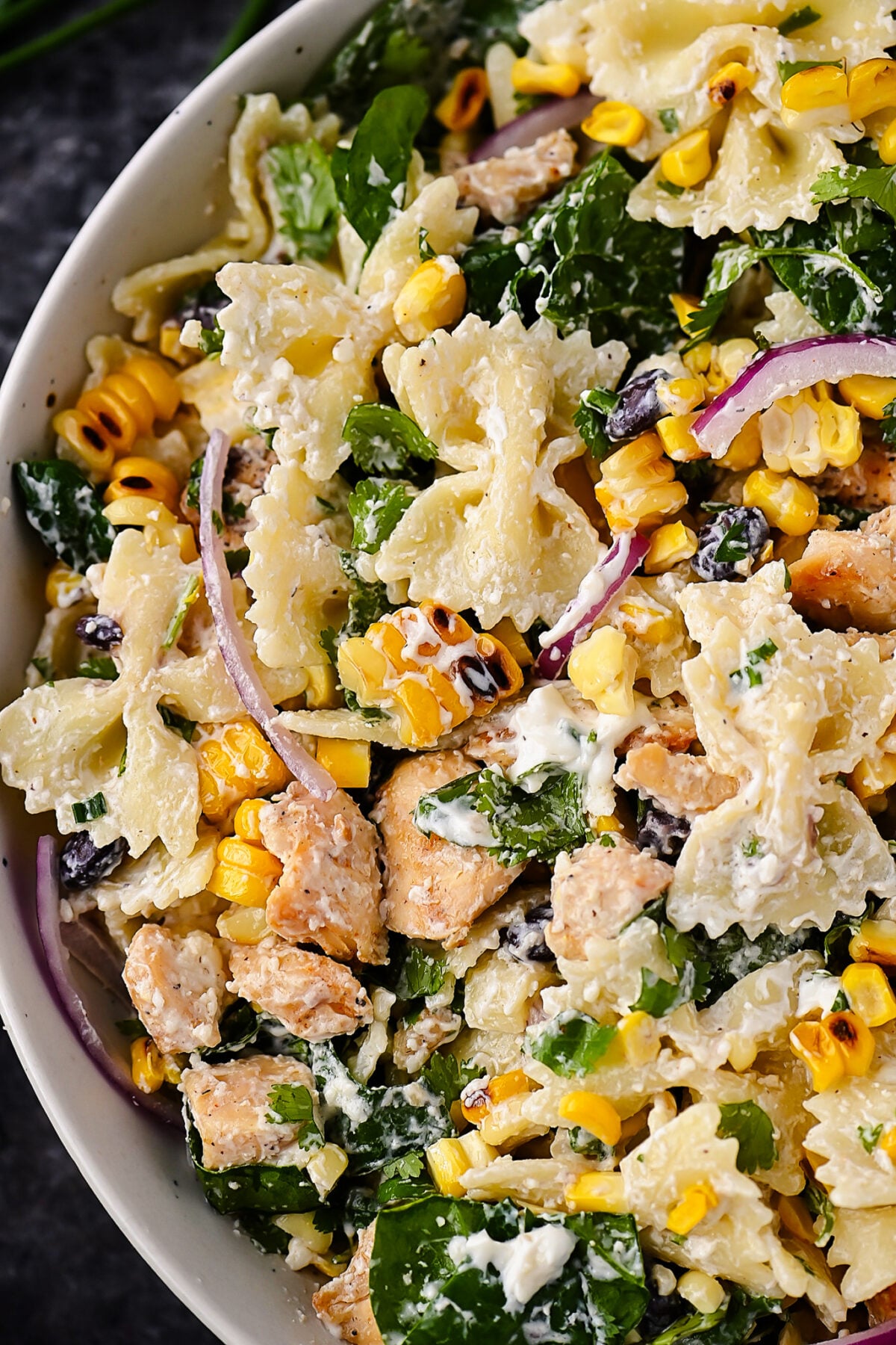 Mexican Street Corn Chicken Pasta Salad