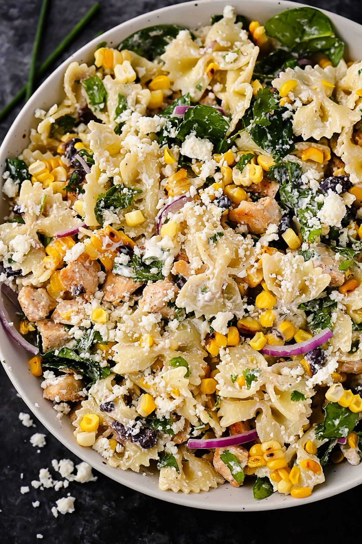 Mexican Street Corn Chicken Pasta Salad