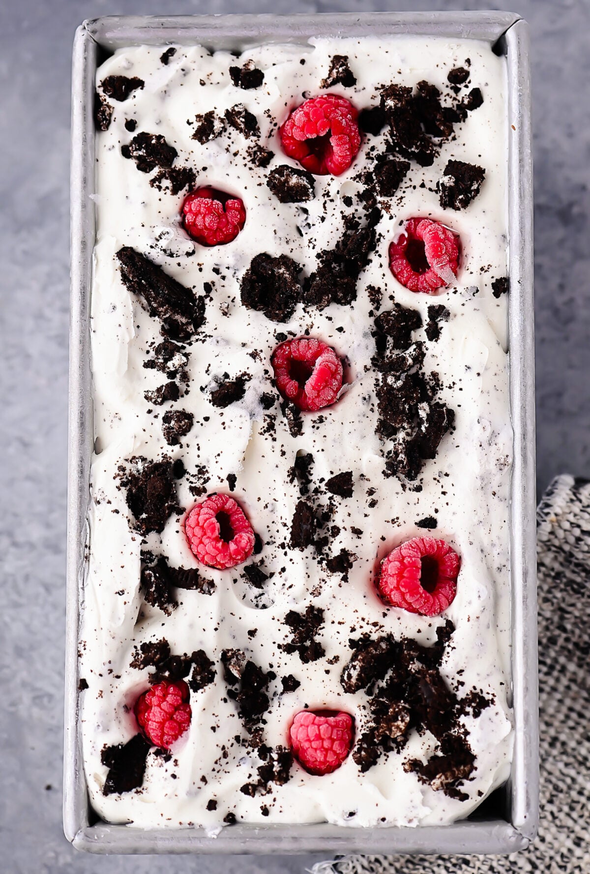Raspberry Oreo Ice Cream