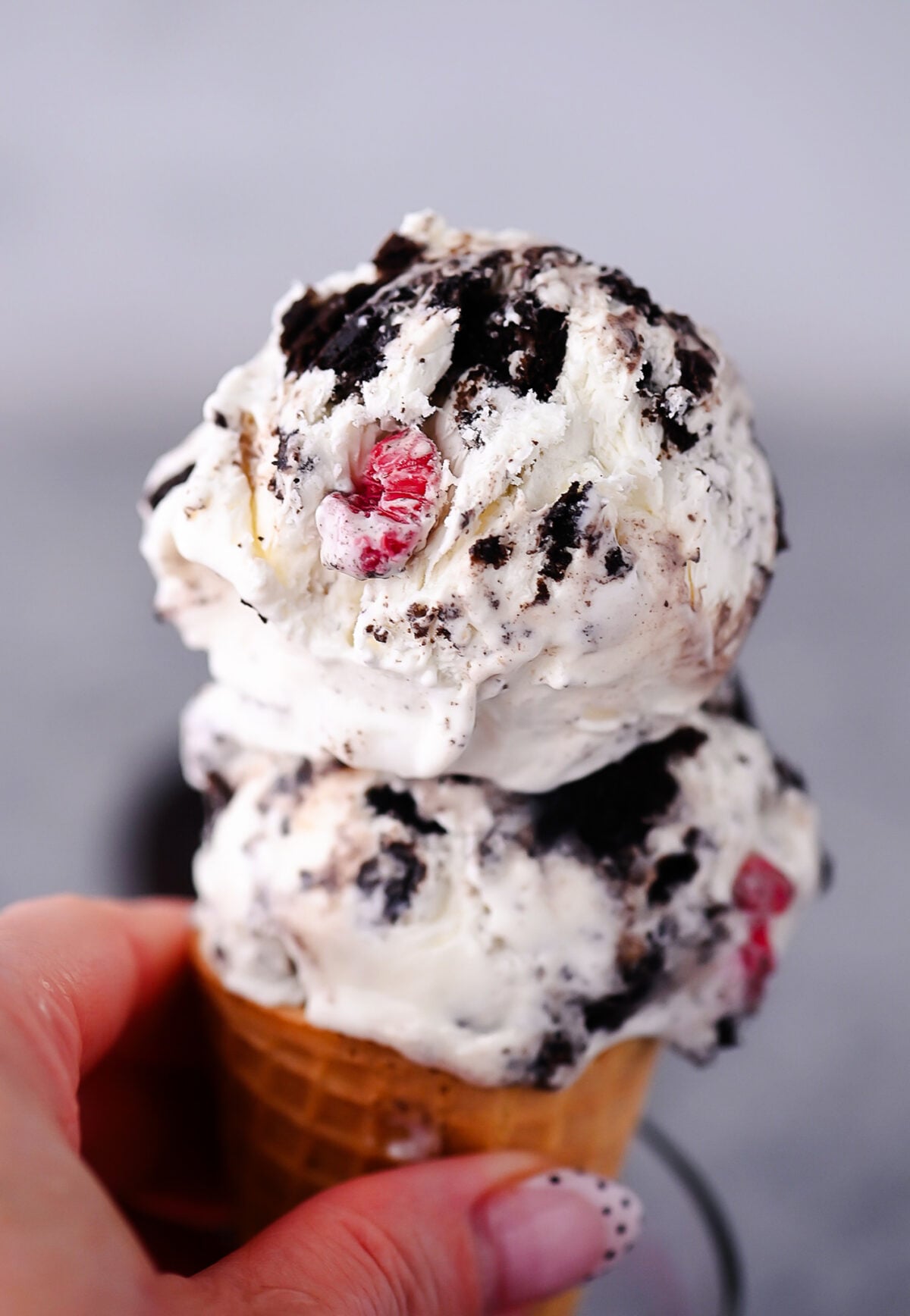 Raspberry Oreo Ice Cream
