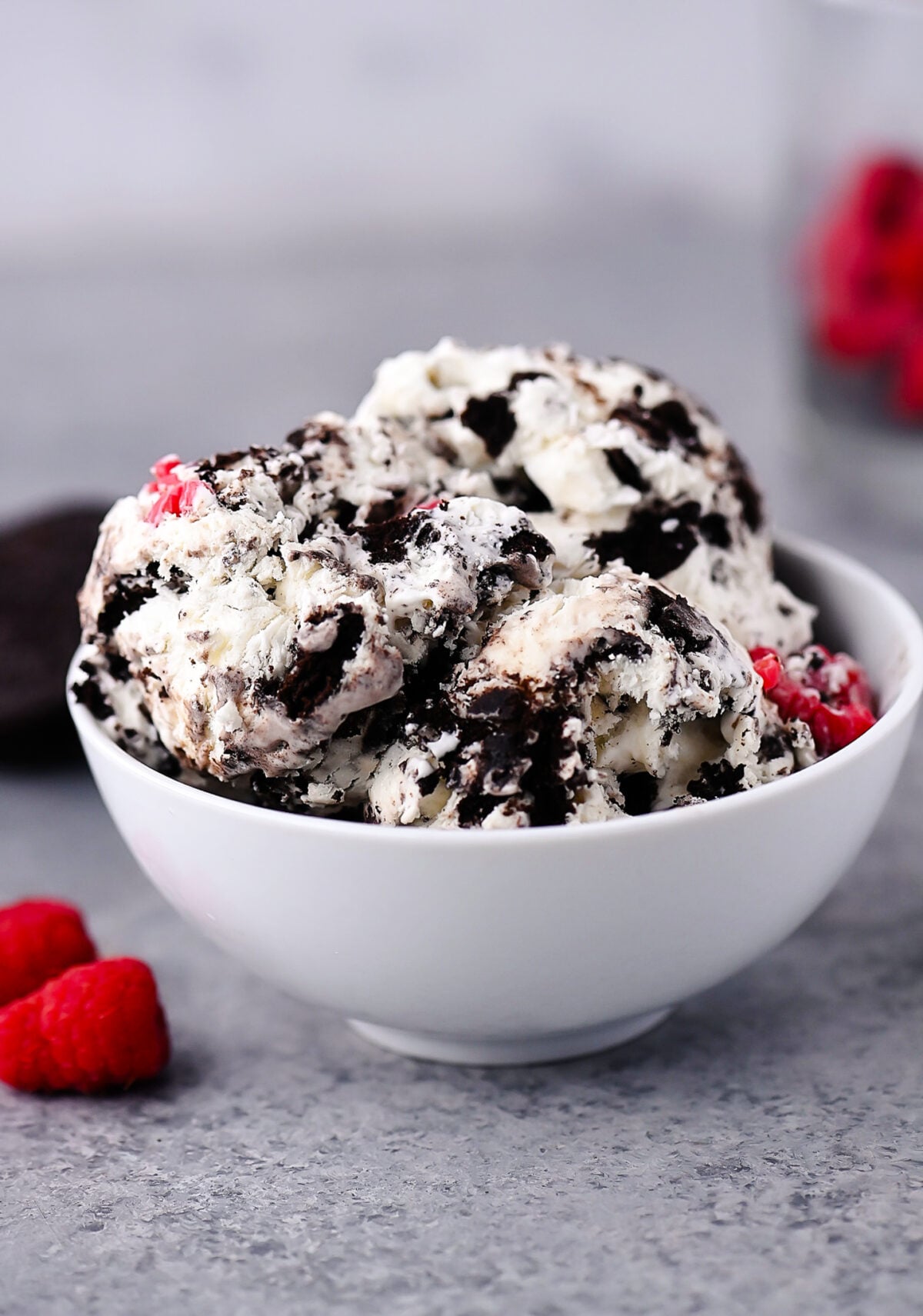 Raspberry Oreo Ice Cream