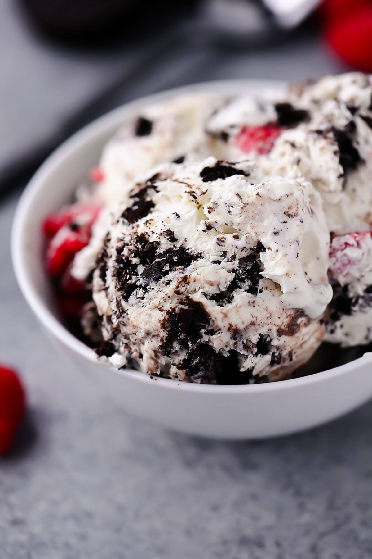 Raspberry Oreo Ice Cream