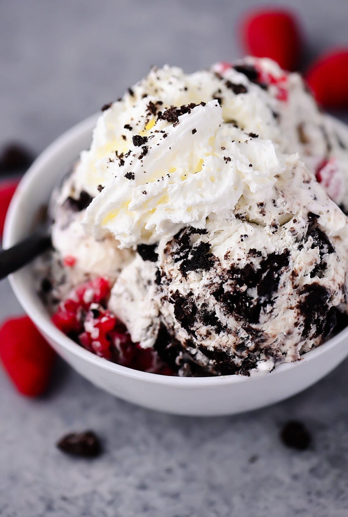 Raspberry Oreo Ice Cream