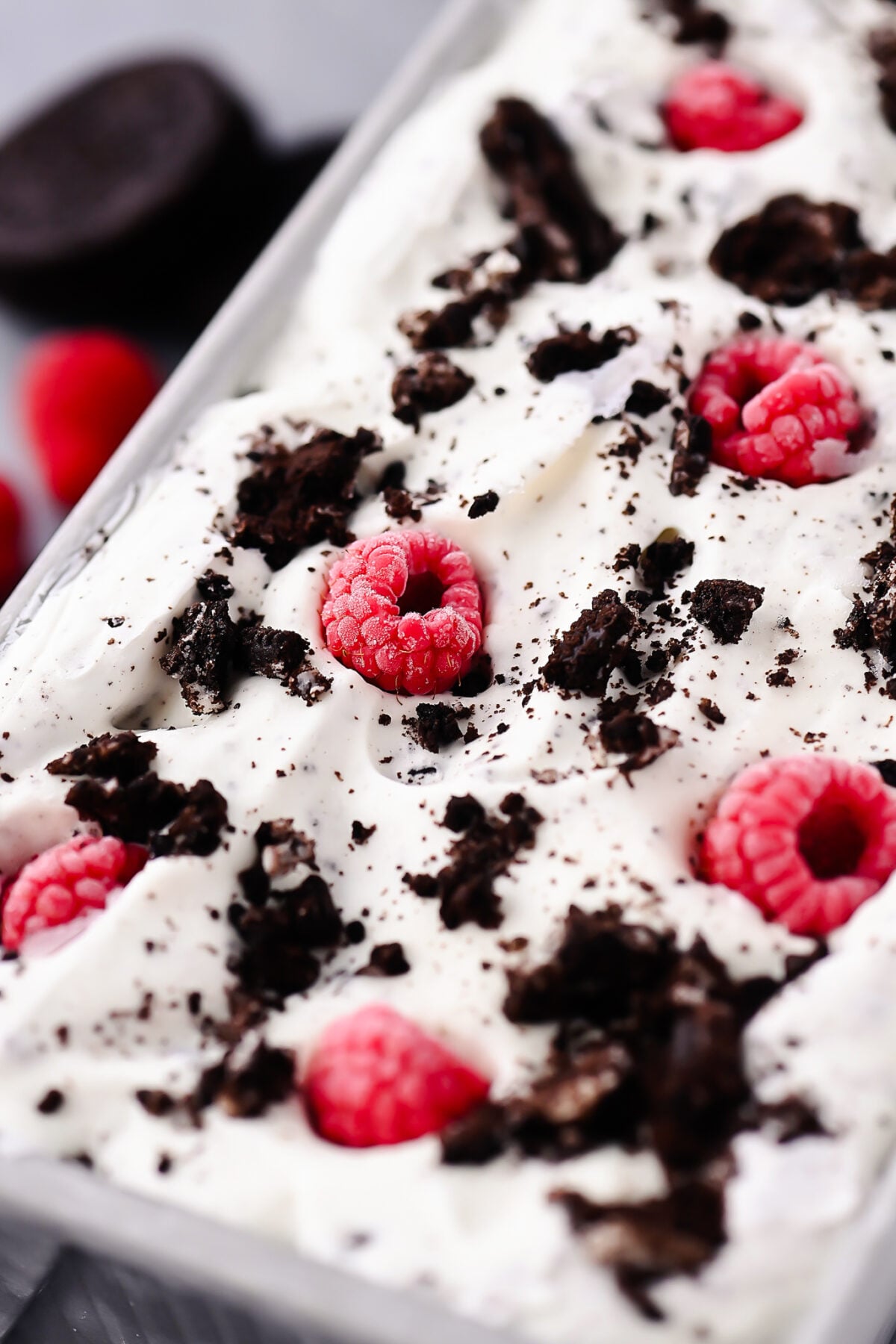 Raspberry Oreo Ice Cream