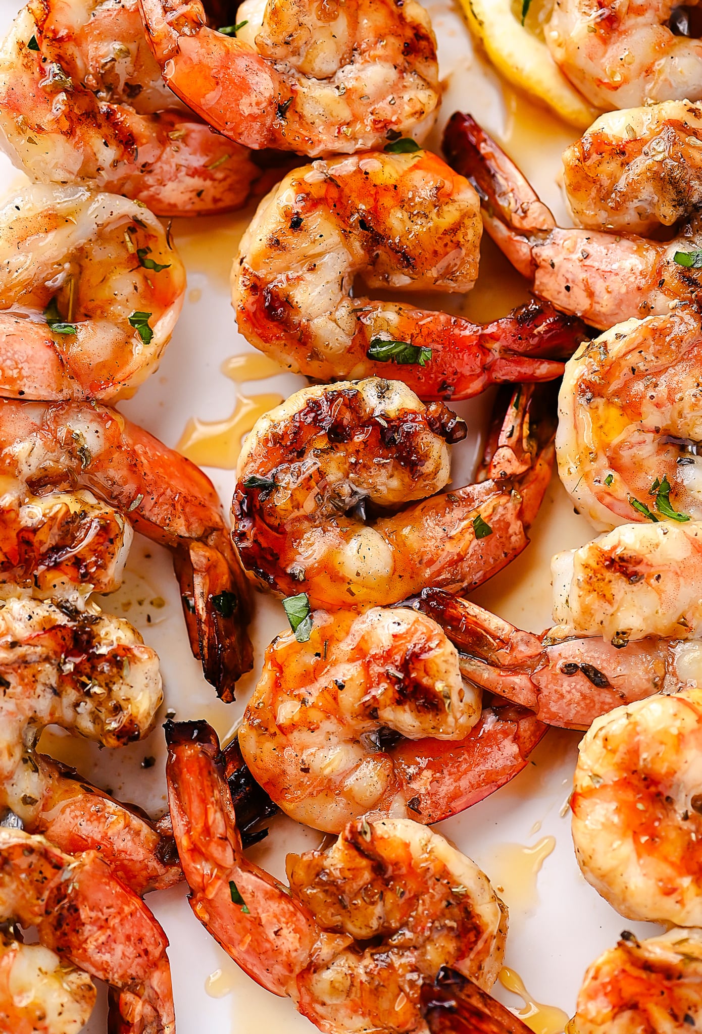 Grilled Hot Honey Shrimp Skewers