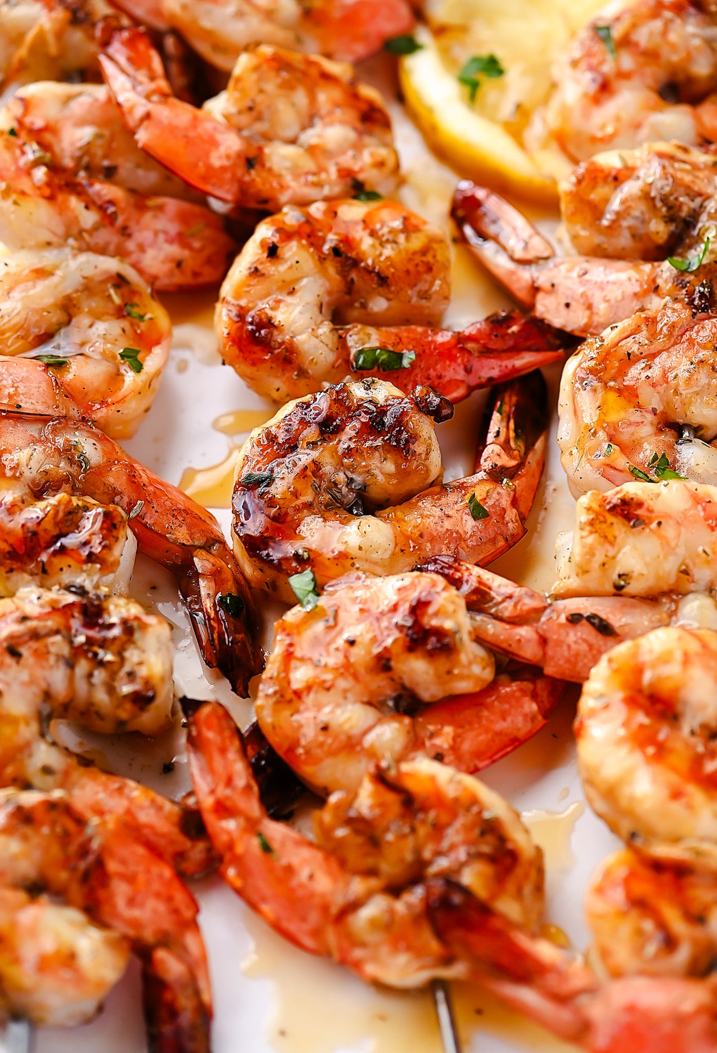 Grilled Hot Honey Shrimp Skewers