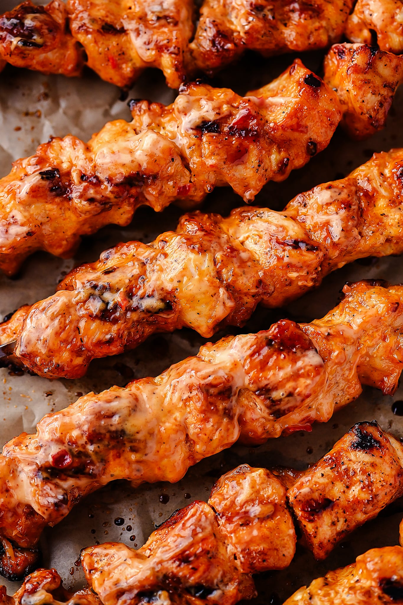 Bang Bang Chicken Skewers