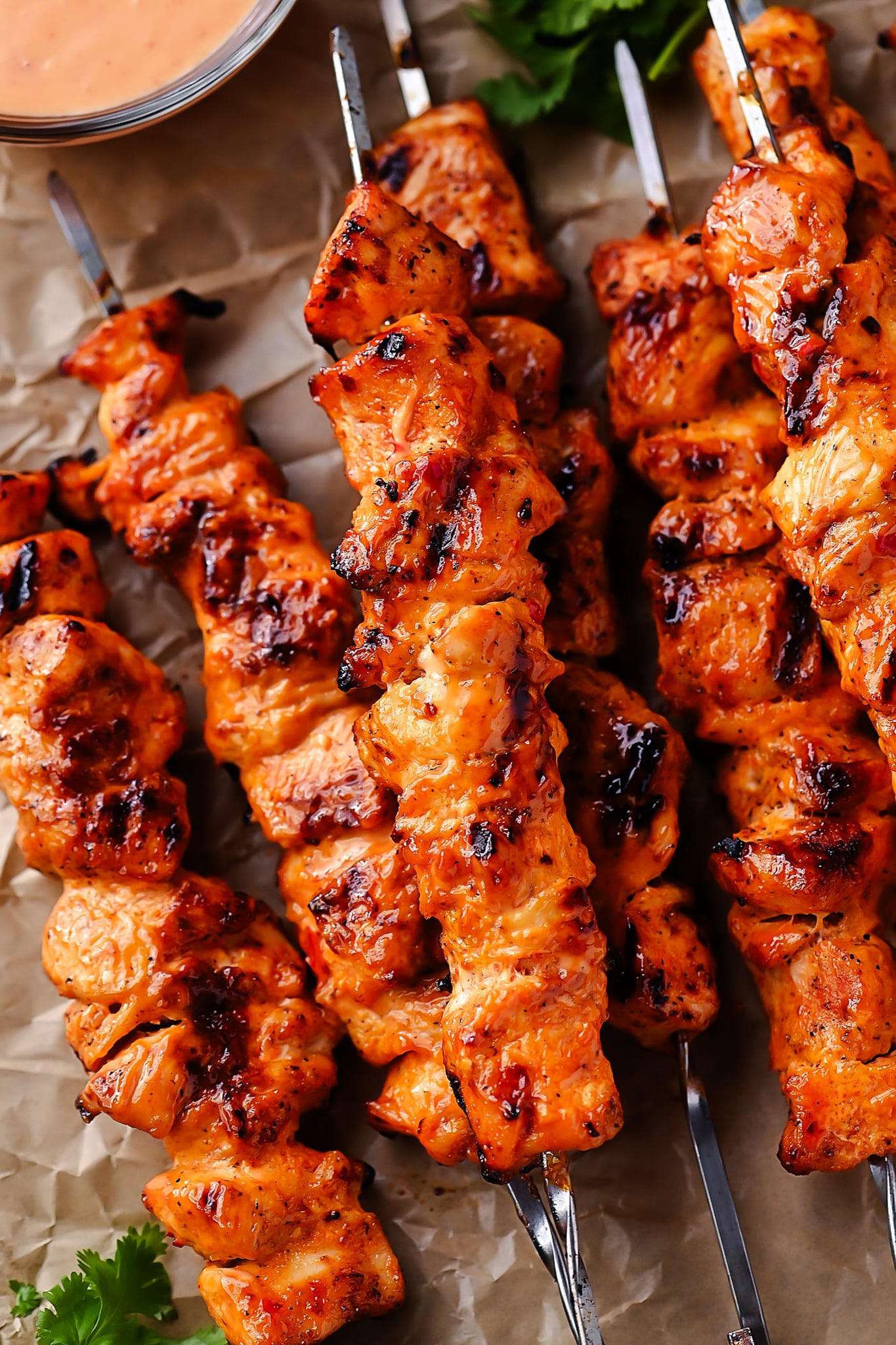Bang Bang Chicken Skewers