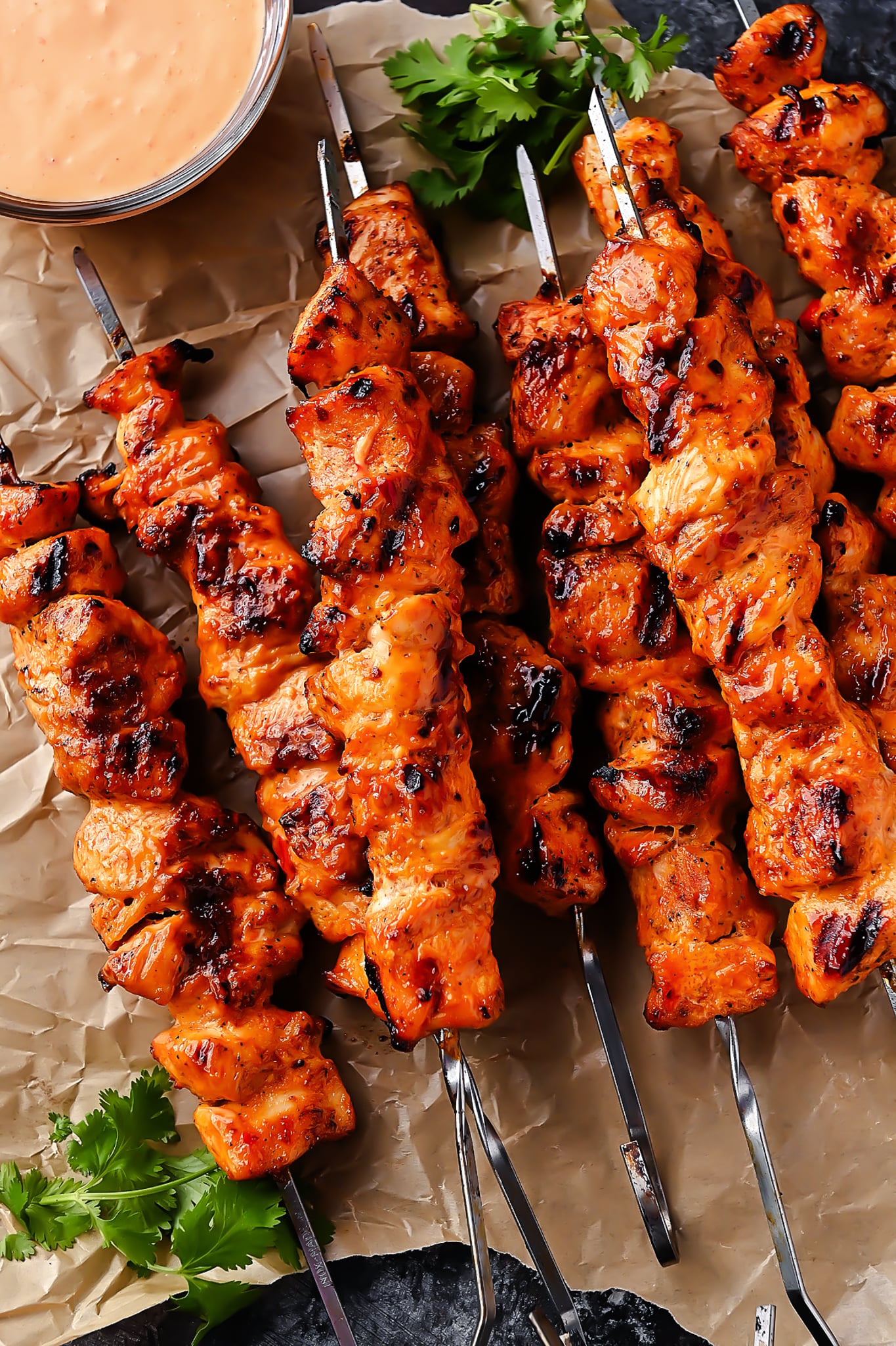 Bang Bang Chicken Skewers