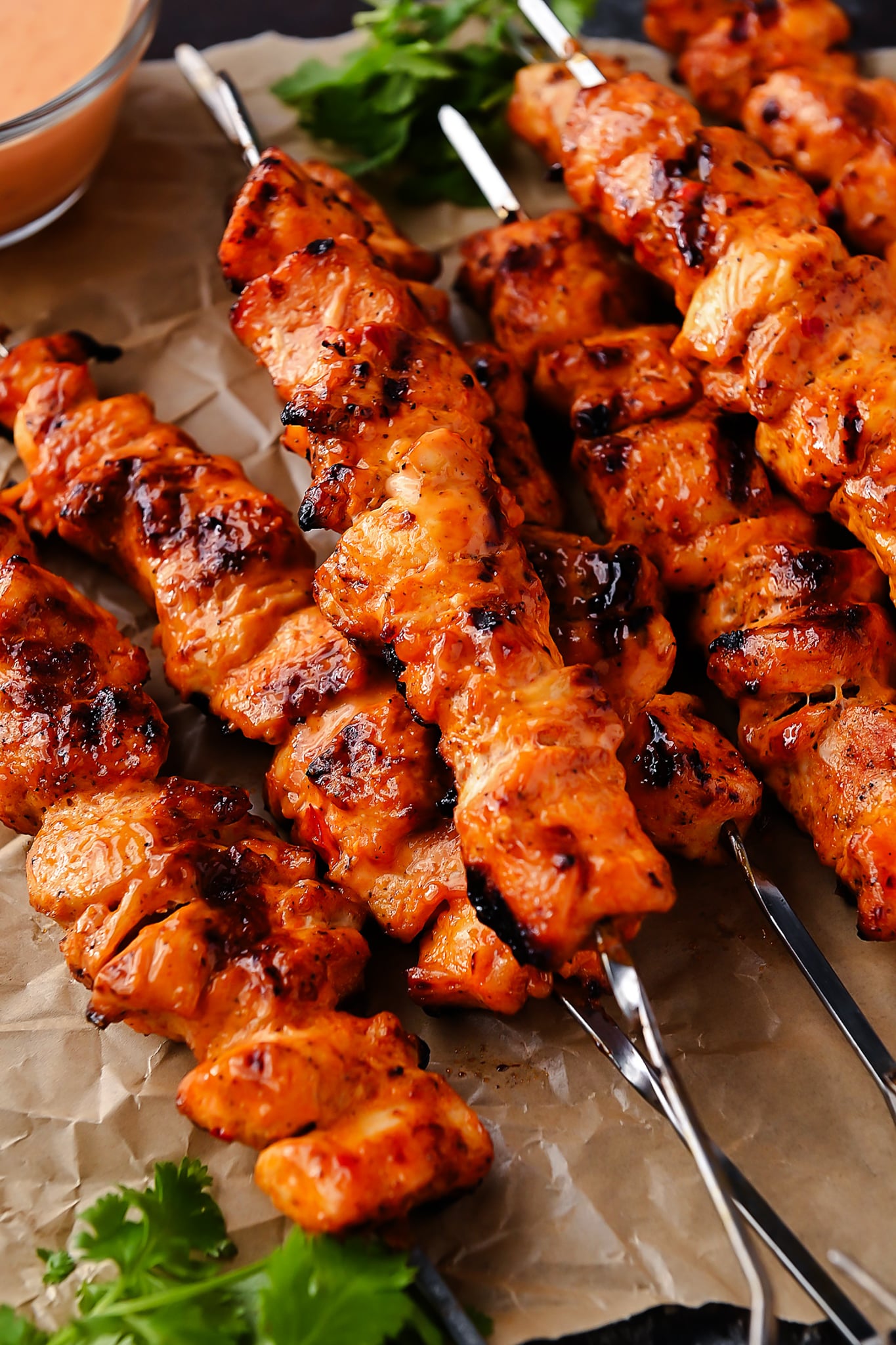 Bang Bang Chicken Skewers