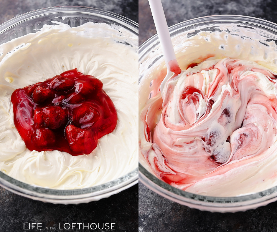 Strawberry Pretzel Salad Dip steps