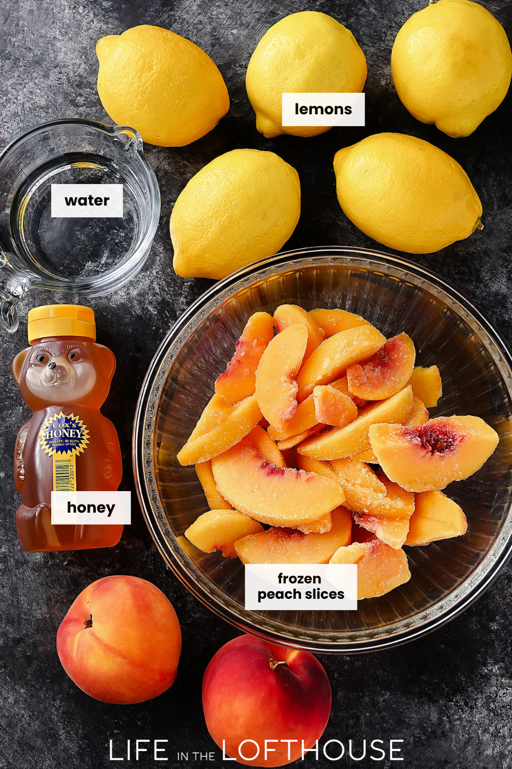 Frozen Peach Lemonade Ingredients