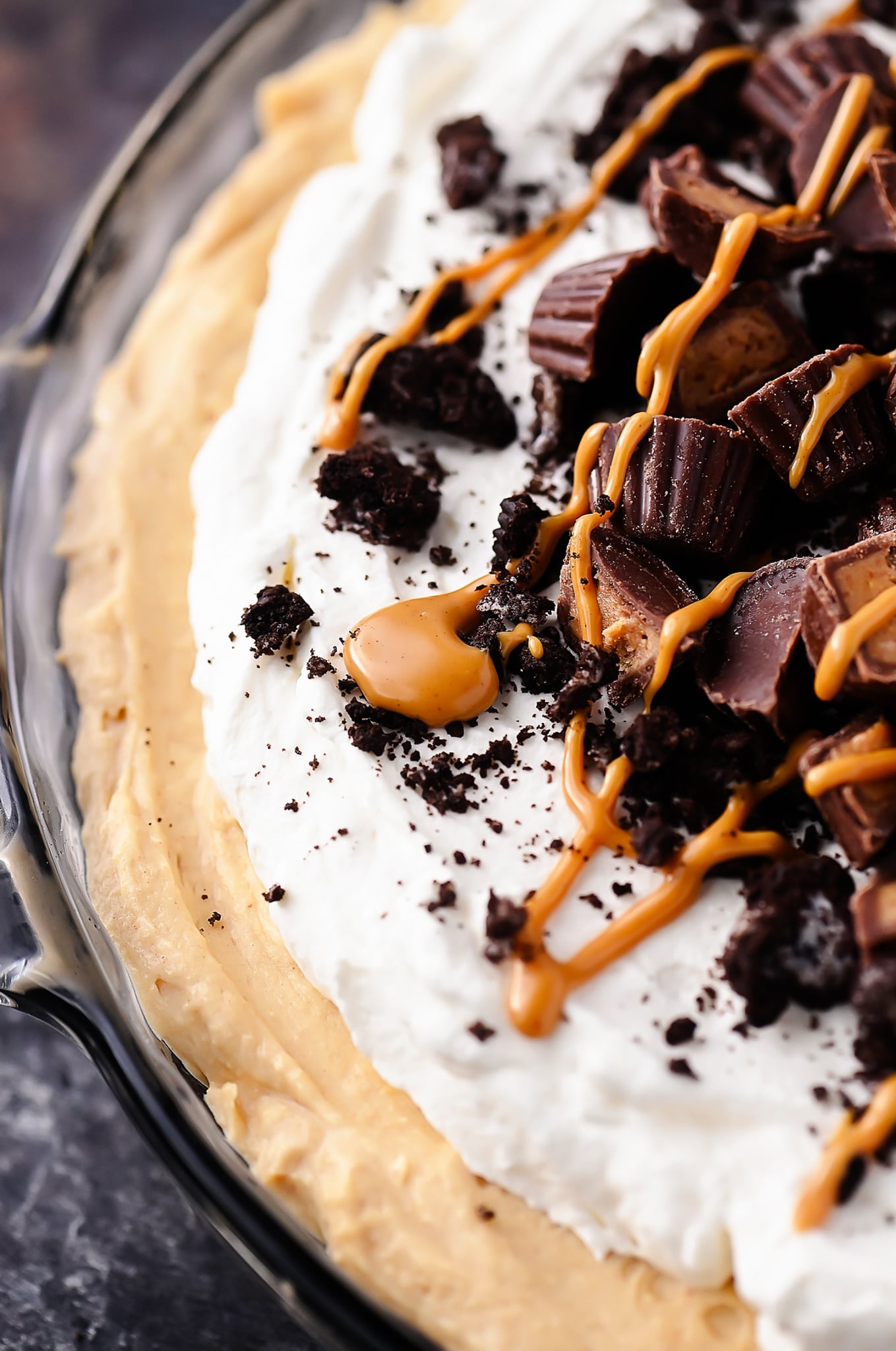 No Bake Peanut Butter Oreo Pie