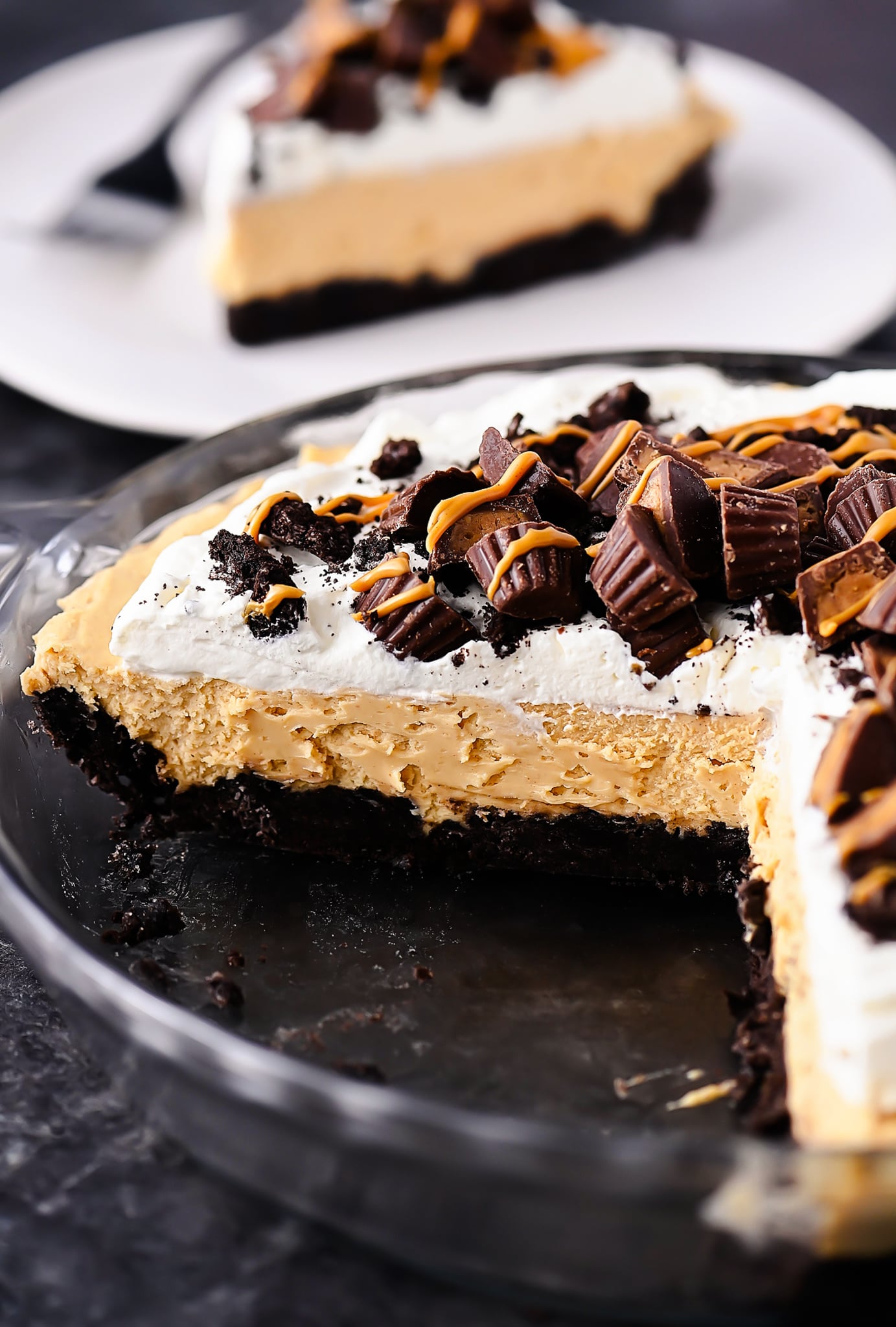 No Bake Peanut Butter Oreo Pie