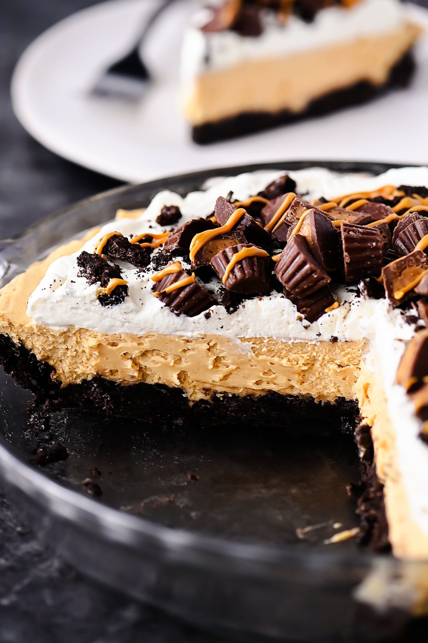 No Bake Peanut Butter Oreo Pie