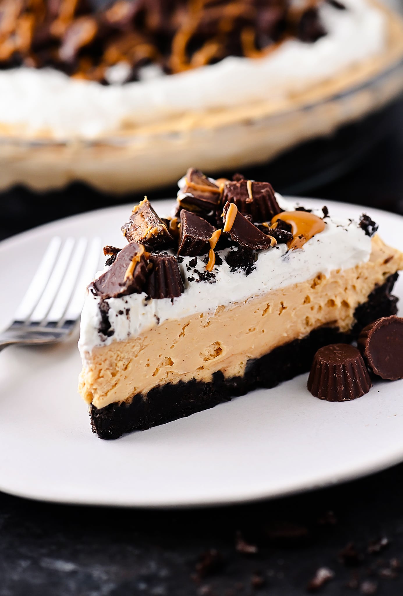 No Bake Peanut Butter Oreo Pie