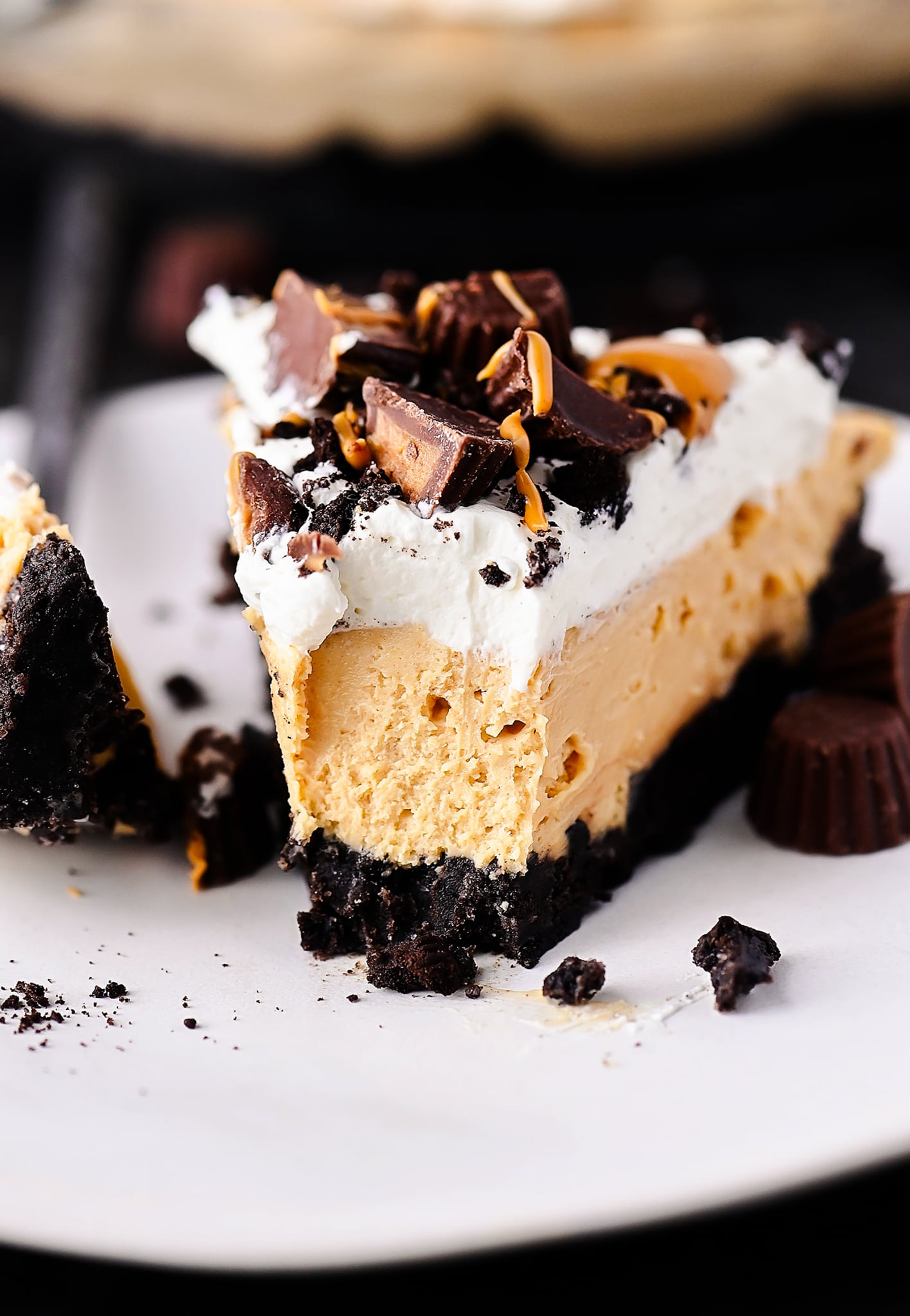 No Bake Peanut Butter Oreo Pie
