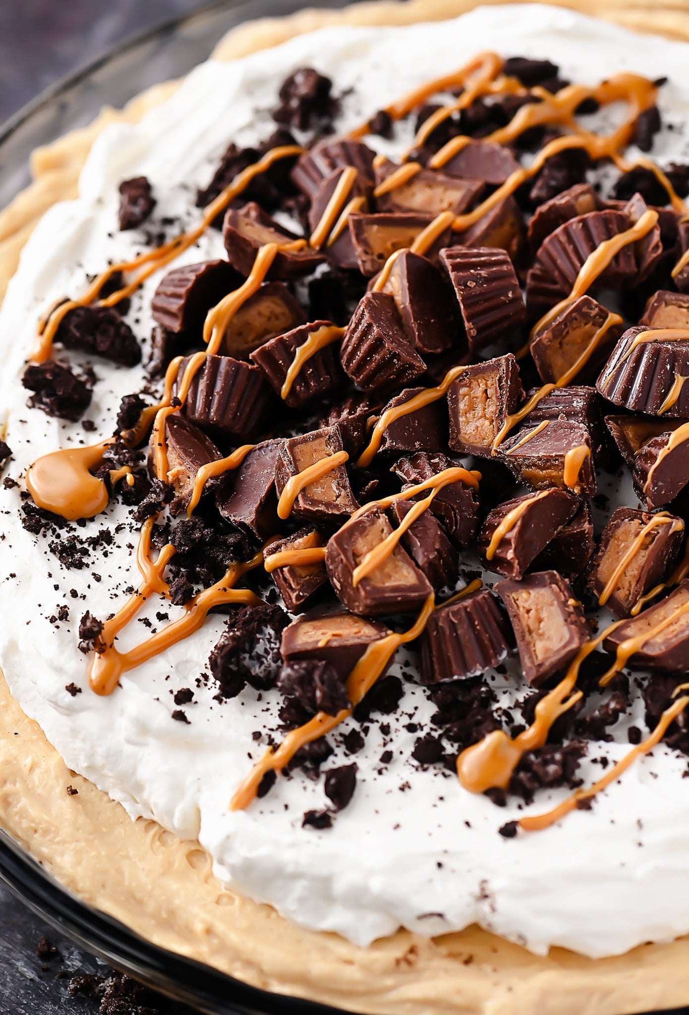 No Bake Peanut Butter Oreo Pie