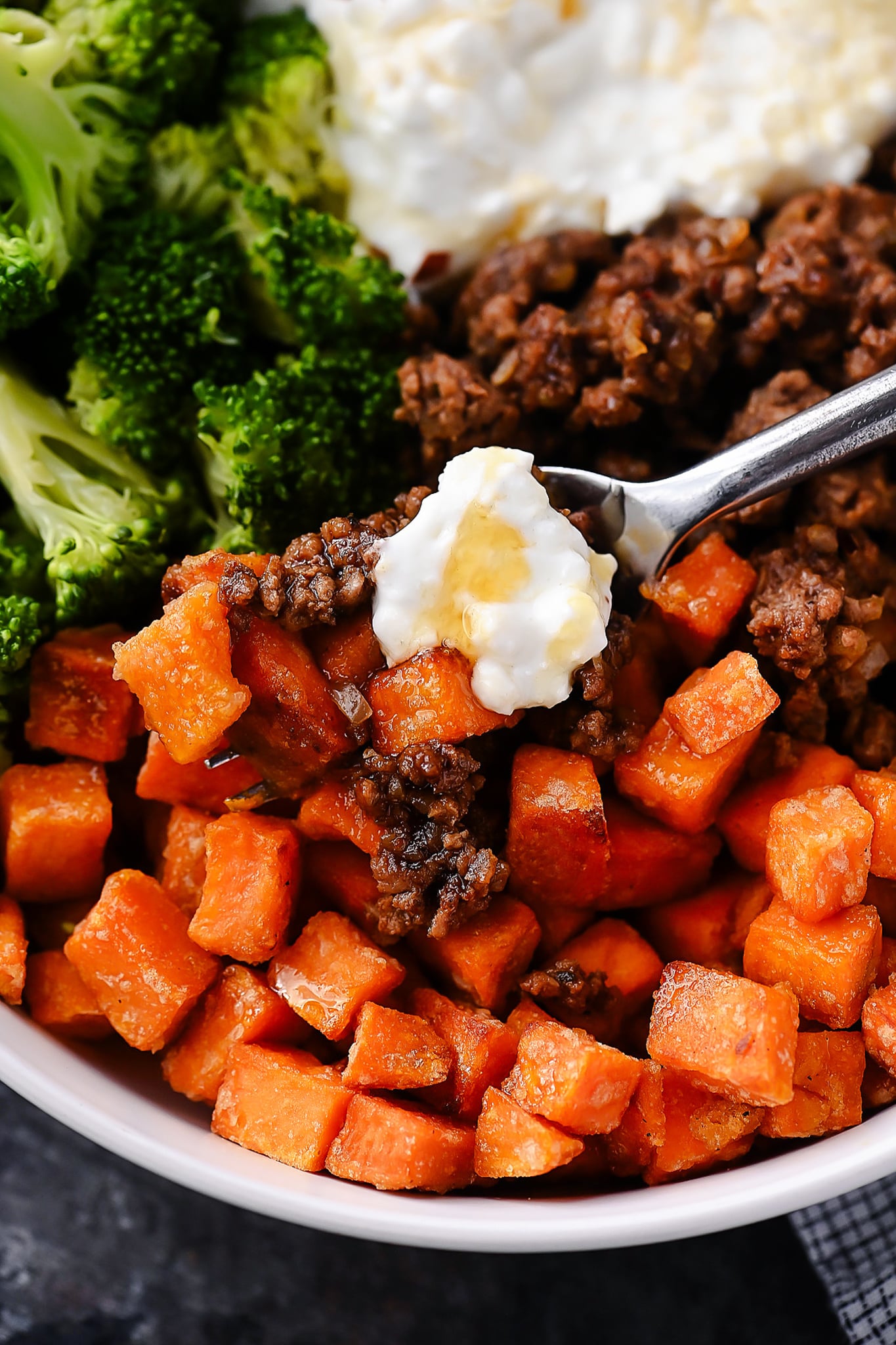 Hot Honey Ground Beef Bowls