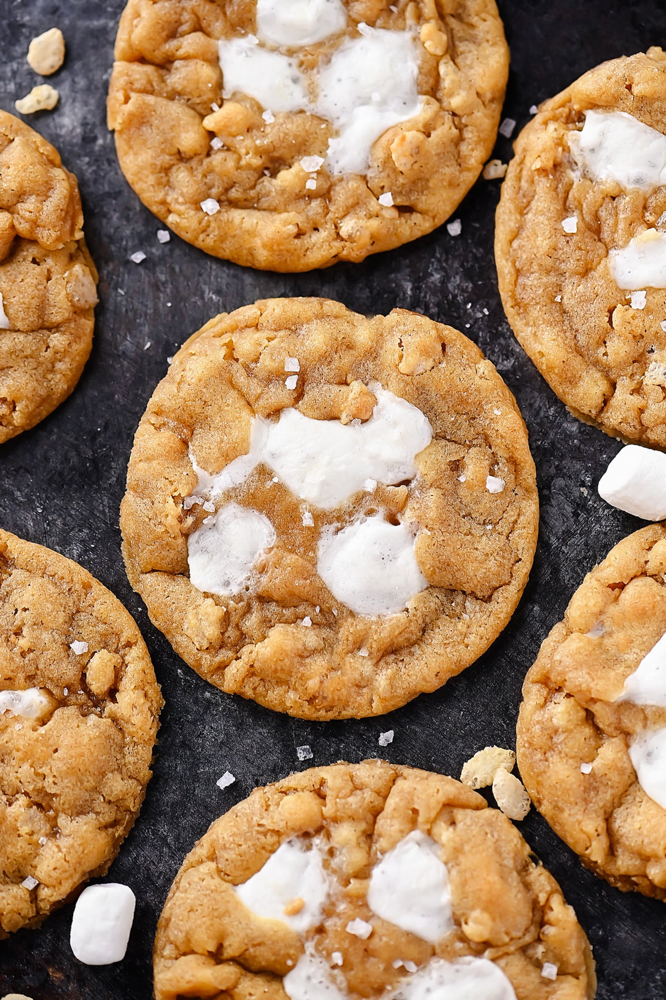 Marshmallow Crispy Cookies