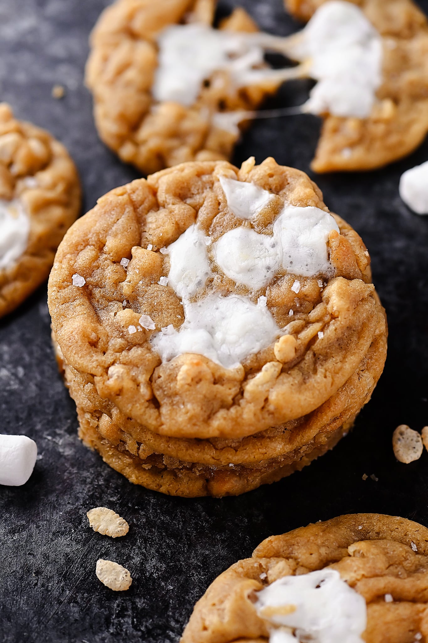 Marshmallow Crispy Cookies