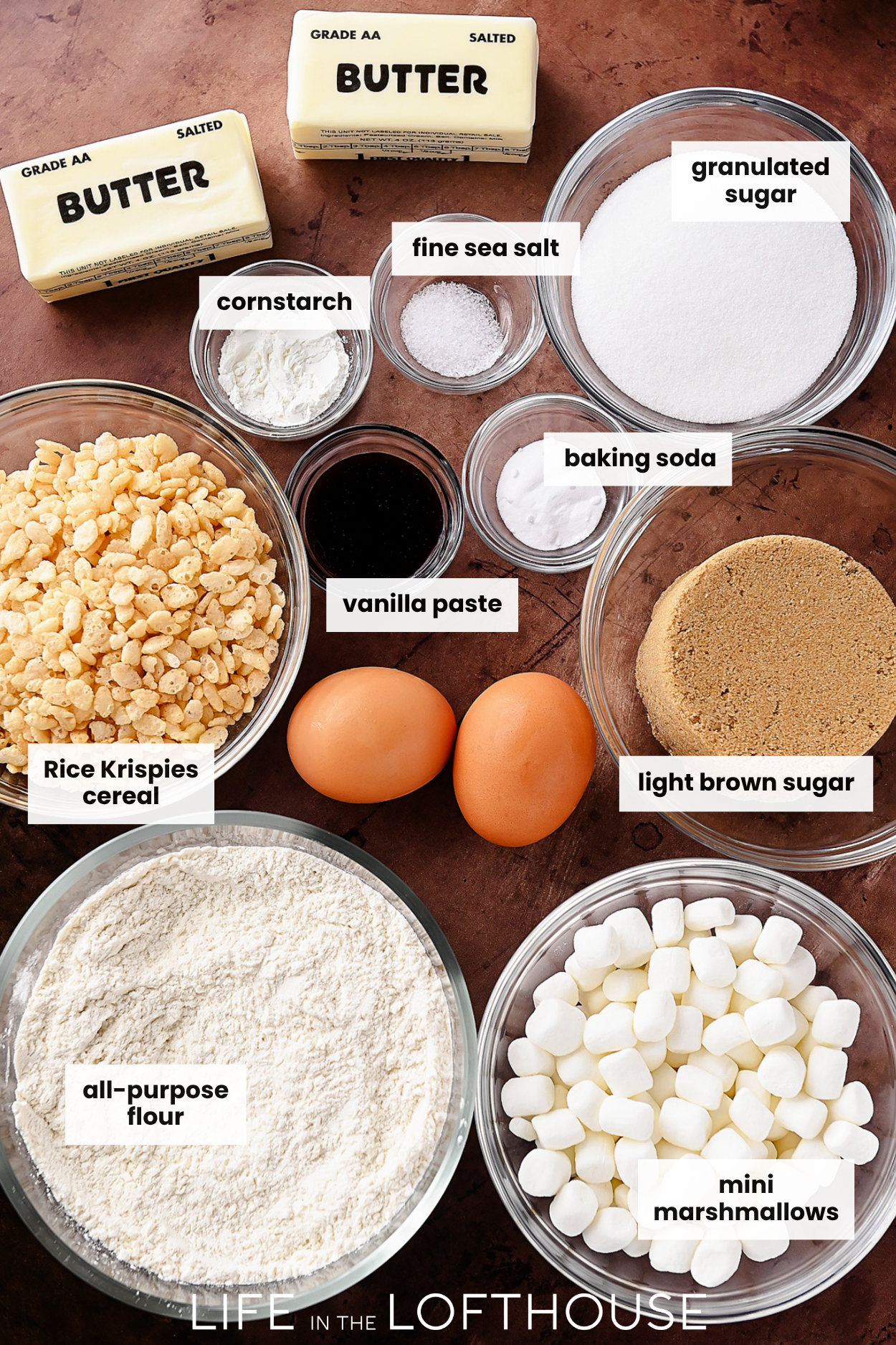 Marshmallow Crispy Cookies Ingredients