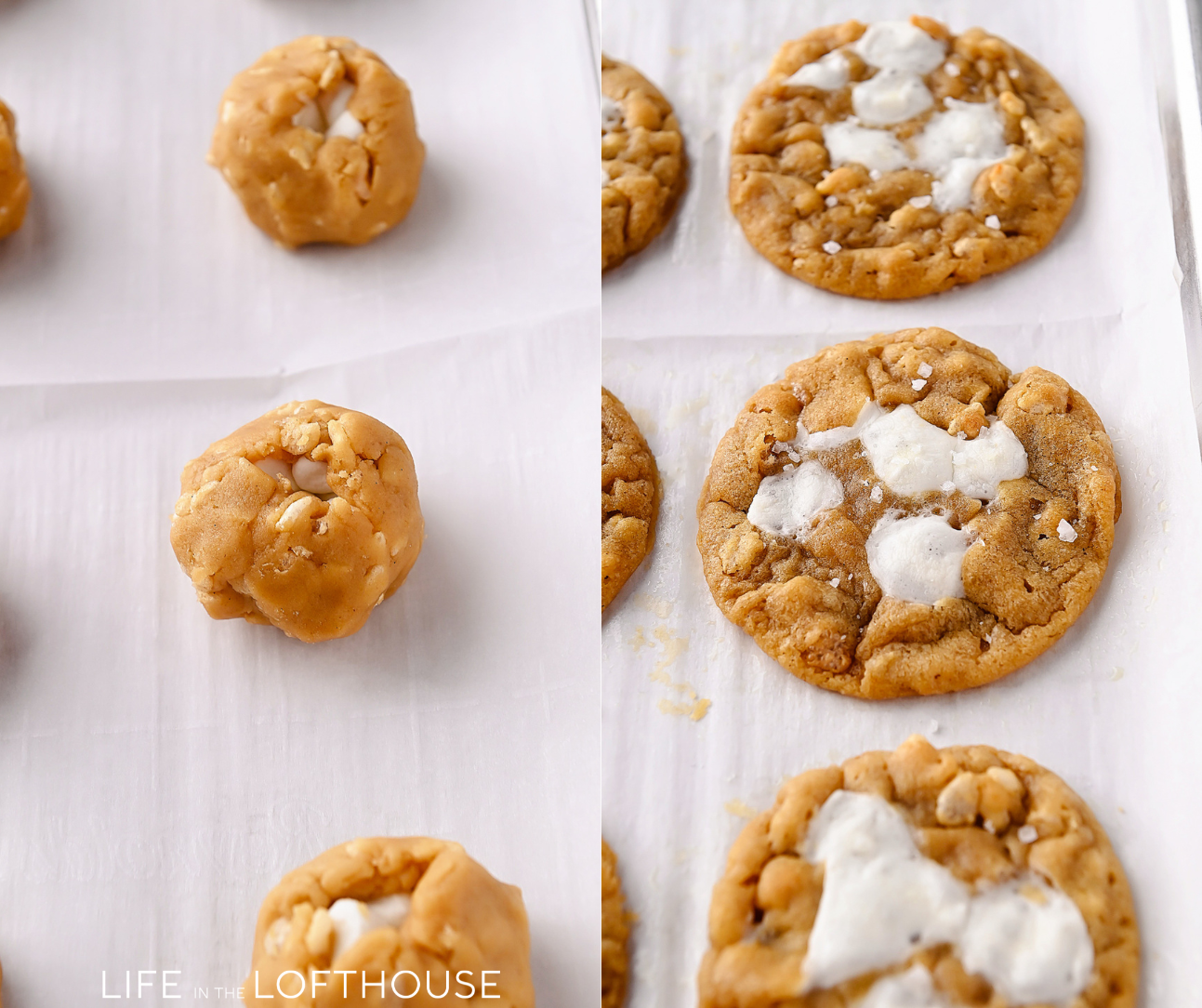 Marshmallow Crispy Cookies